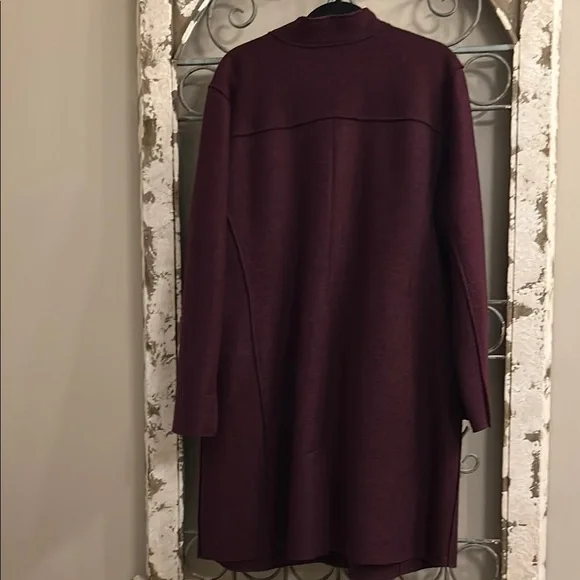 Chico’s Elegant Purple Coat with Pockets - Picture 8 of 12